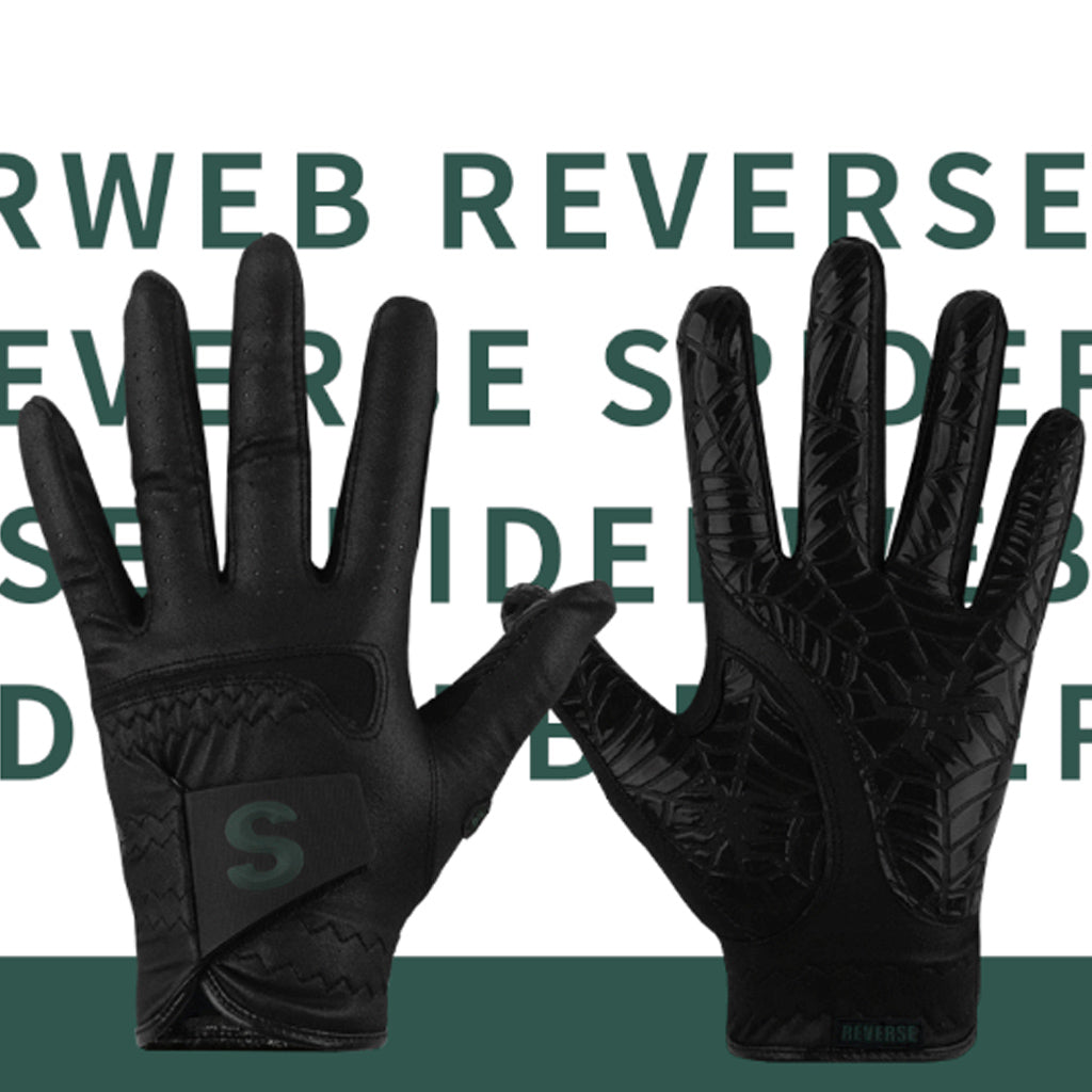 Men's Golf Gloves Left Right Hand Silicone Spider Web Reverse