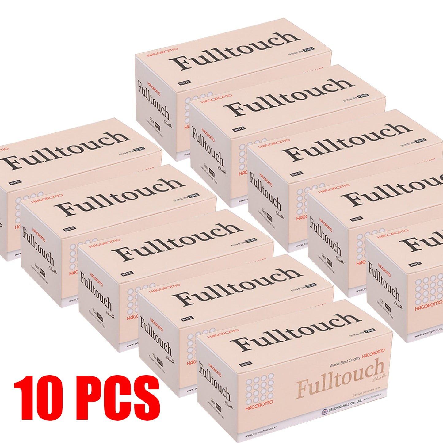 Hagoromo Fulltouch WHITE Chalk 72pcs Dust Free with Finest Calcium Carbonate