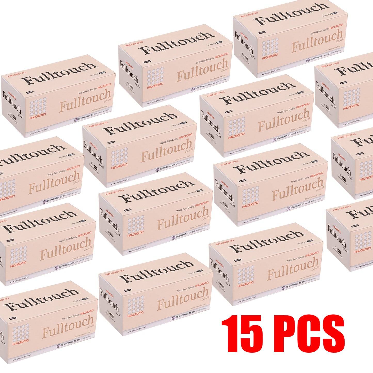 Hagoromo Fulltouch WHITE Chalk 72pcs Dust Free with Finest Calcium Carbonate