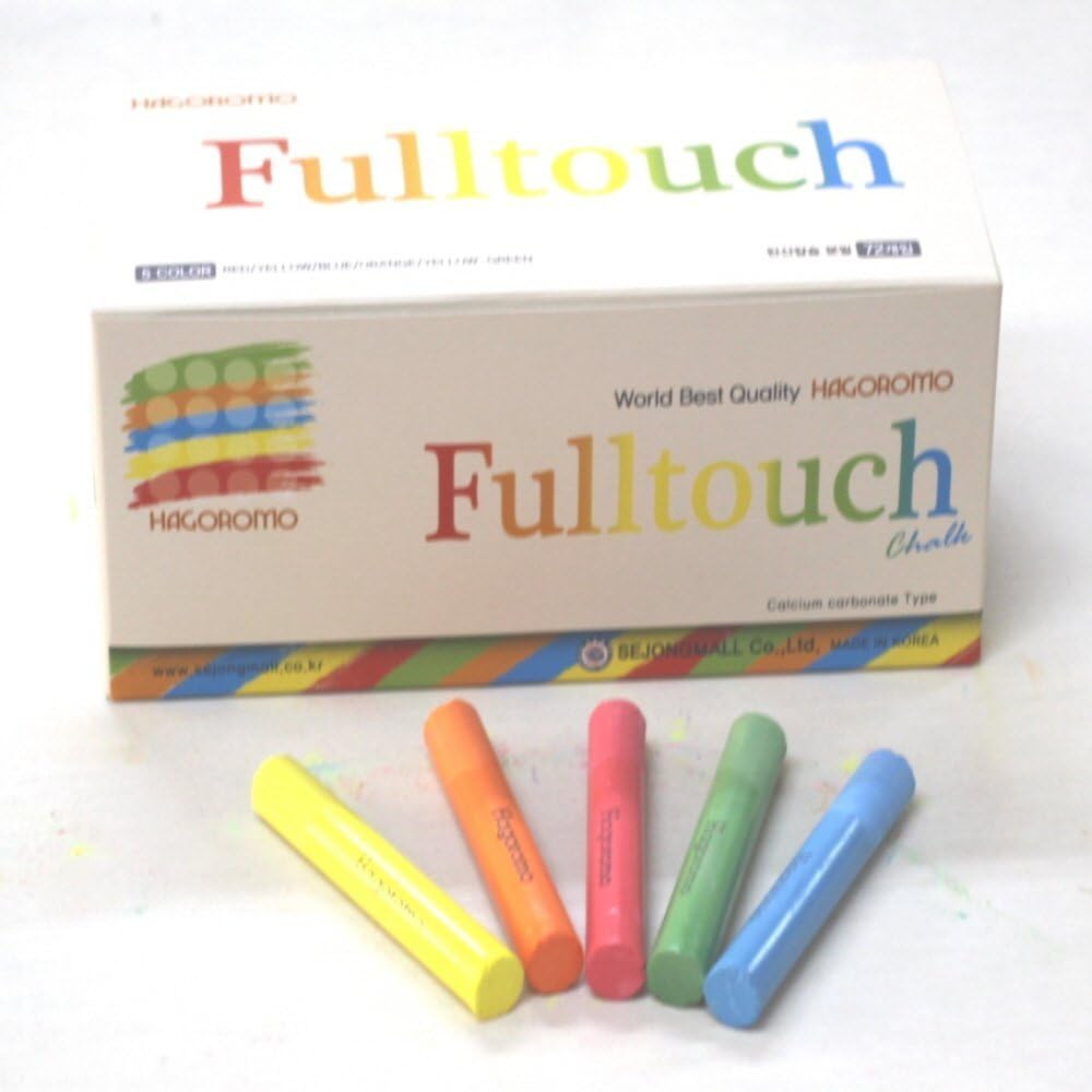 Hagoromo Fulltouch Mix Chalk 72pieces (5 color mix chalk) Red, Yellow, Blue, Orange, Yellow Green