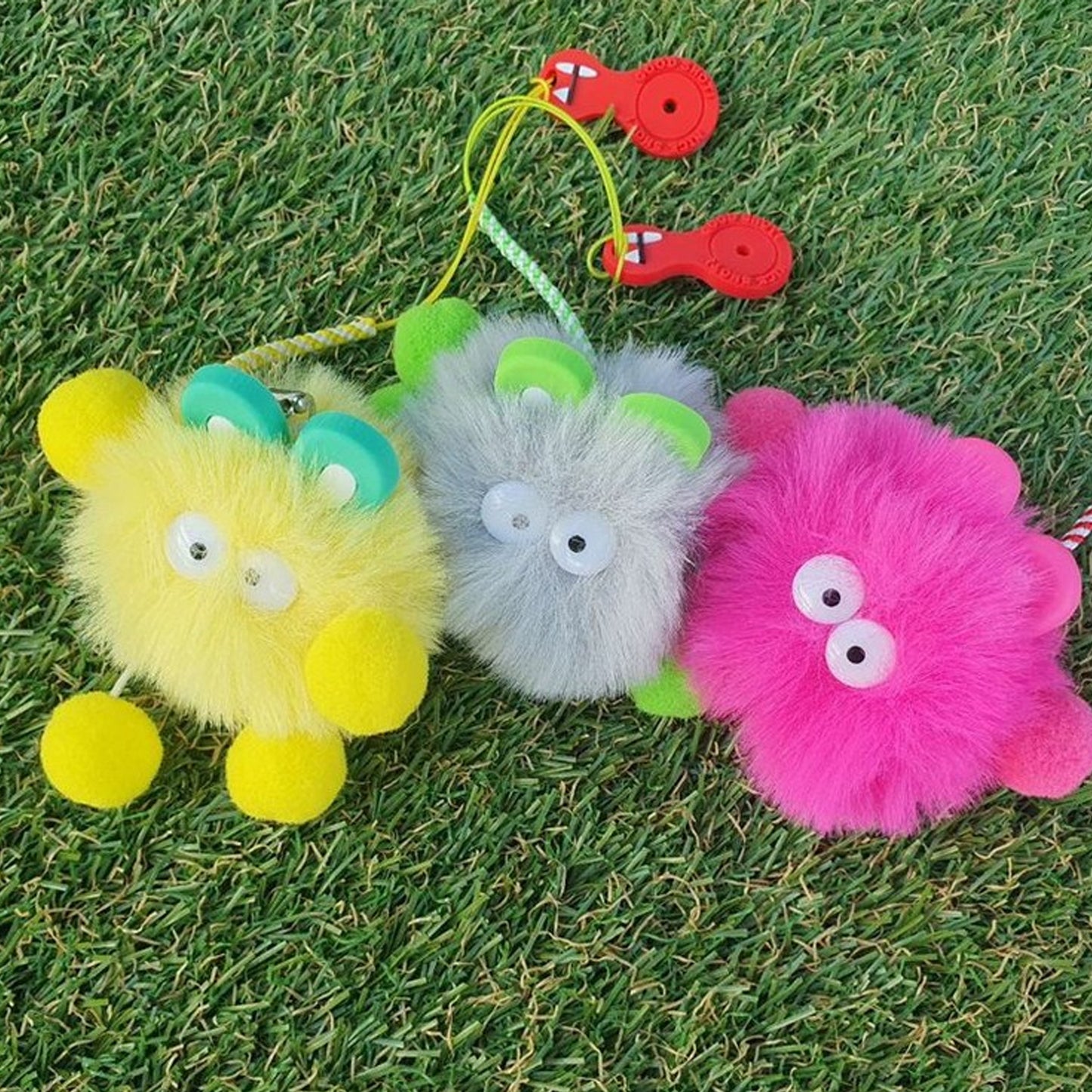 Bunny Pom Pom 4 Golf Tee Racks, Golf Field Supplies, 1 Set