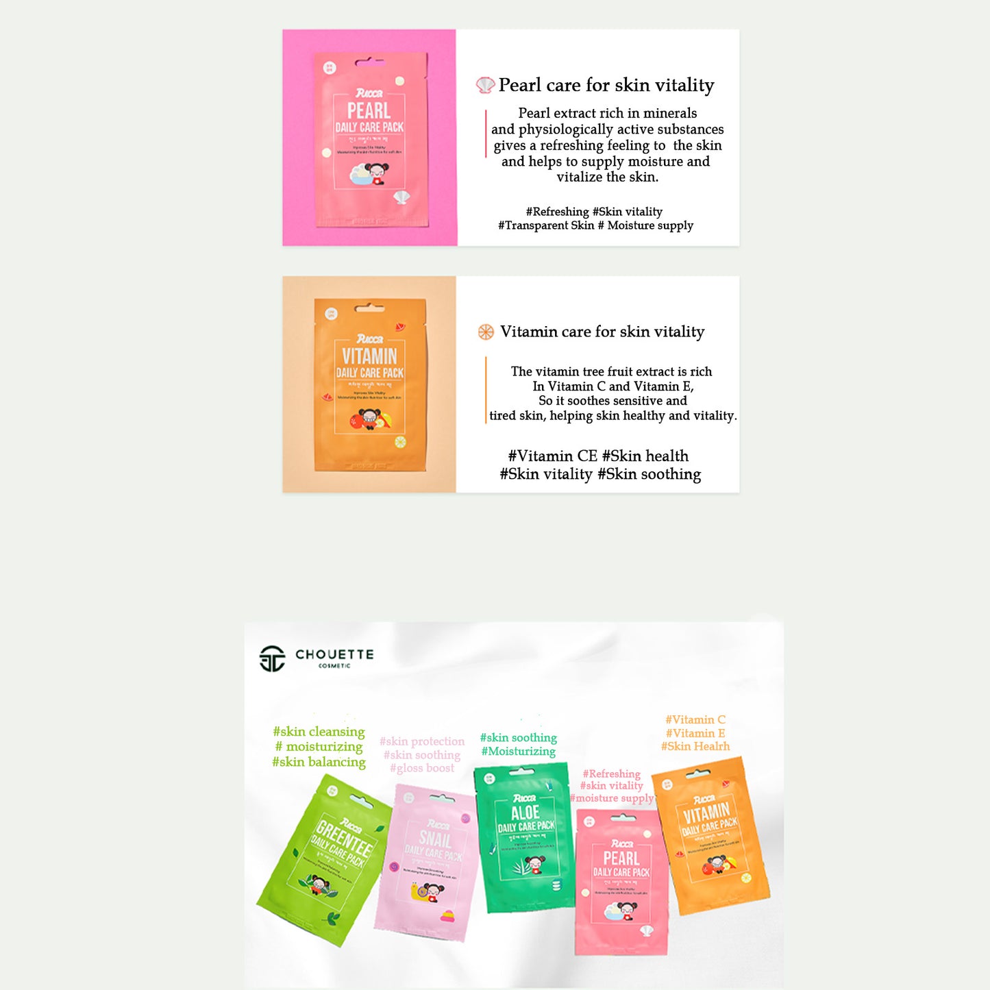 Fachouette Pucca Daily Skin Care Pack All Types of Skin Face Mask