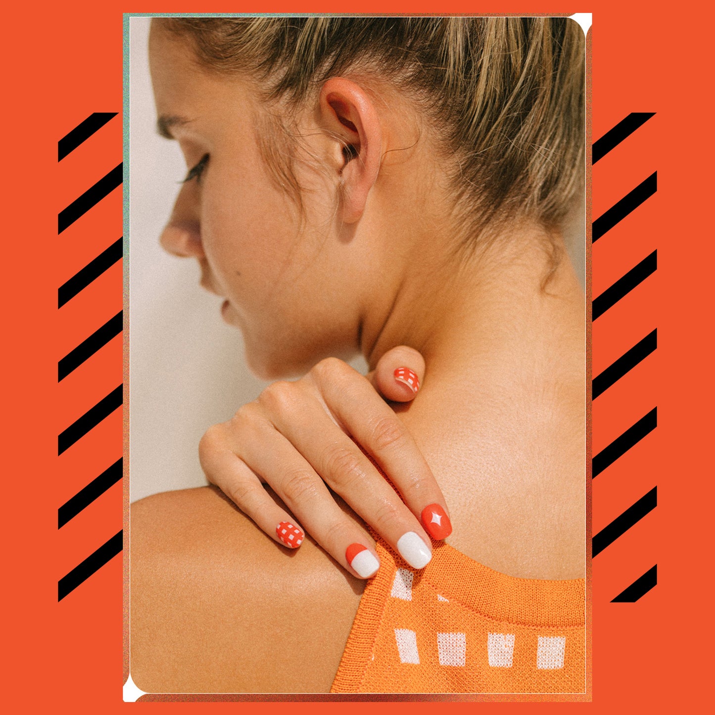 Ohora (N Tangerine  Nail) 30pcs 16 Basic 14 Point Nail Art Pattern Sticker Set Semicure Nail
