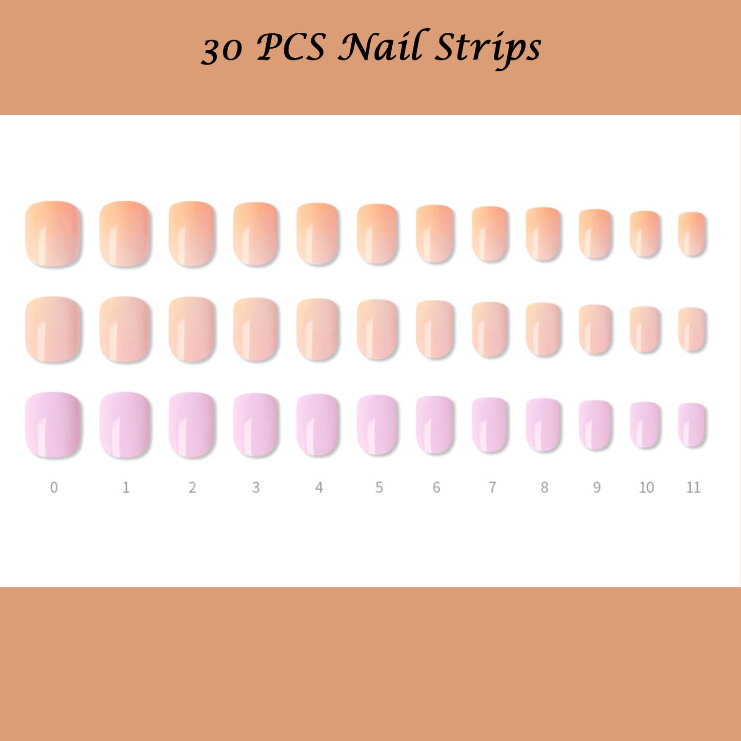 Muzmak ((Short Square) N Sugar Glow Nail) 36pcs Nail Art Pattern Sticker Set Semicure Nail