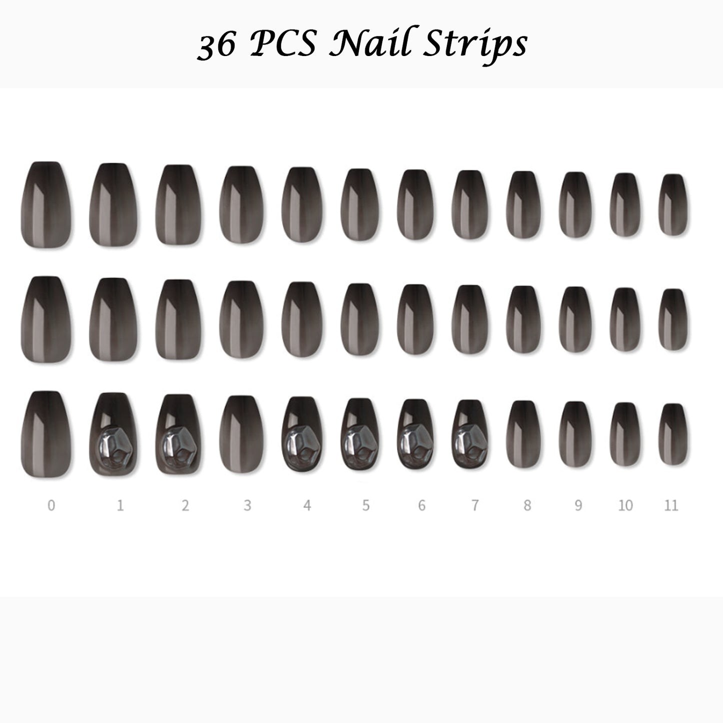 Muzmak ((Coffin) N Stone IceNail) 36pcs Nail Art Pattern Sticker Set Semicure Nail