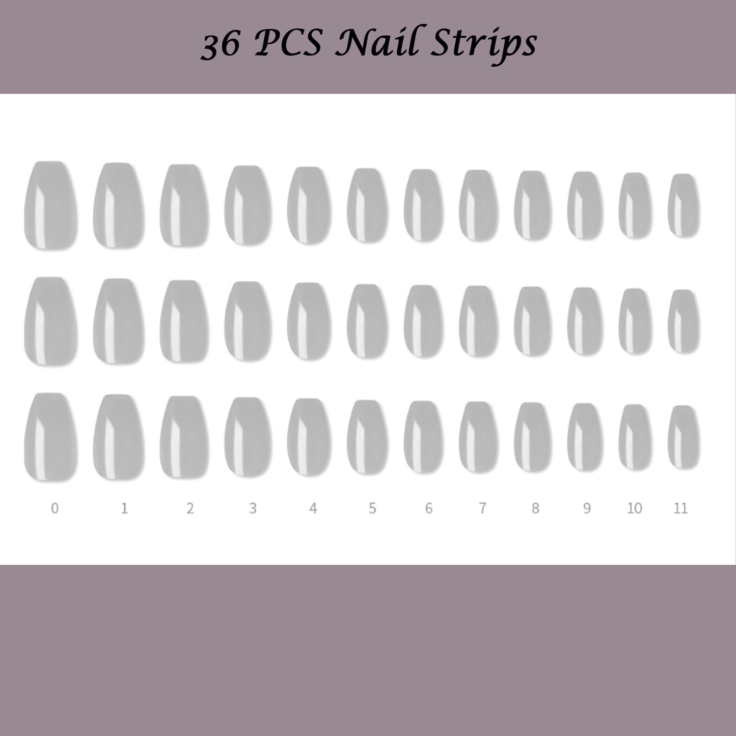 Muzmak ((Coffin) N Cool Gray Nail) 36pcs Nail Art Pattern Sticker Set Semicure Nail