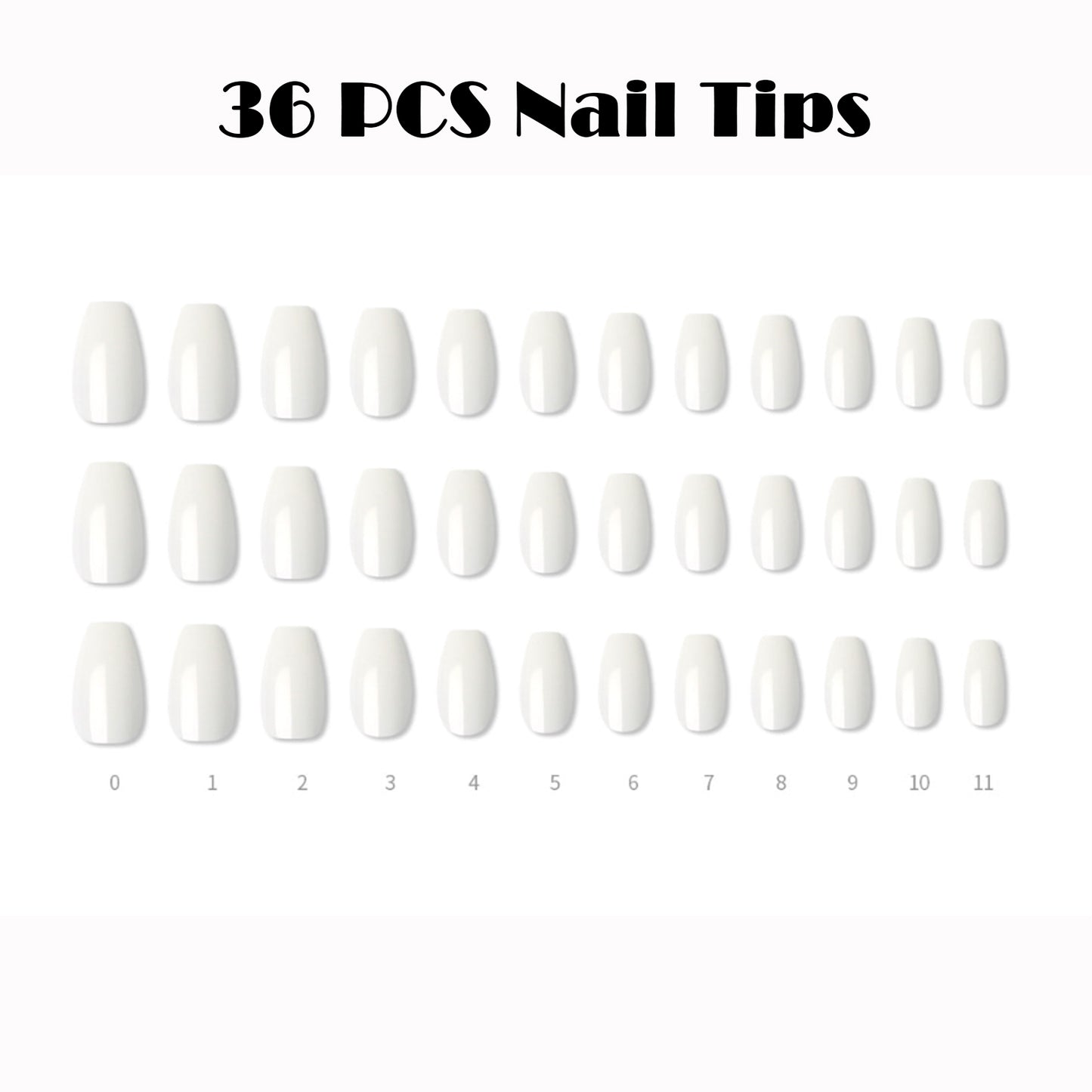 Muzmak (N Edge White Nail) 36pcs Nail Art Pattern Sticker Set Semicure Nail