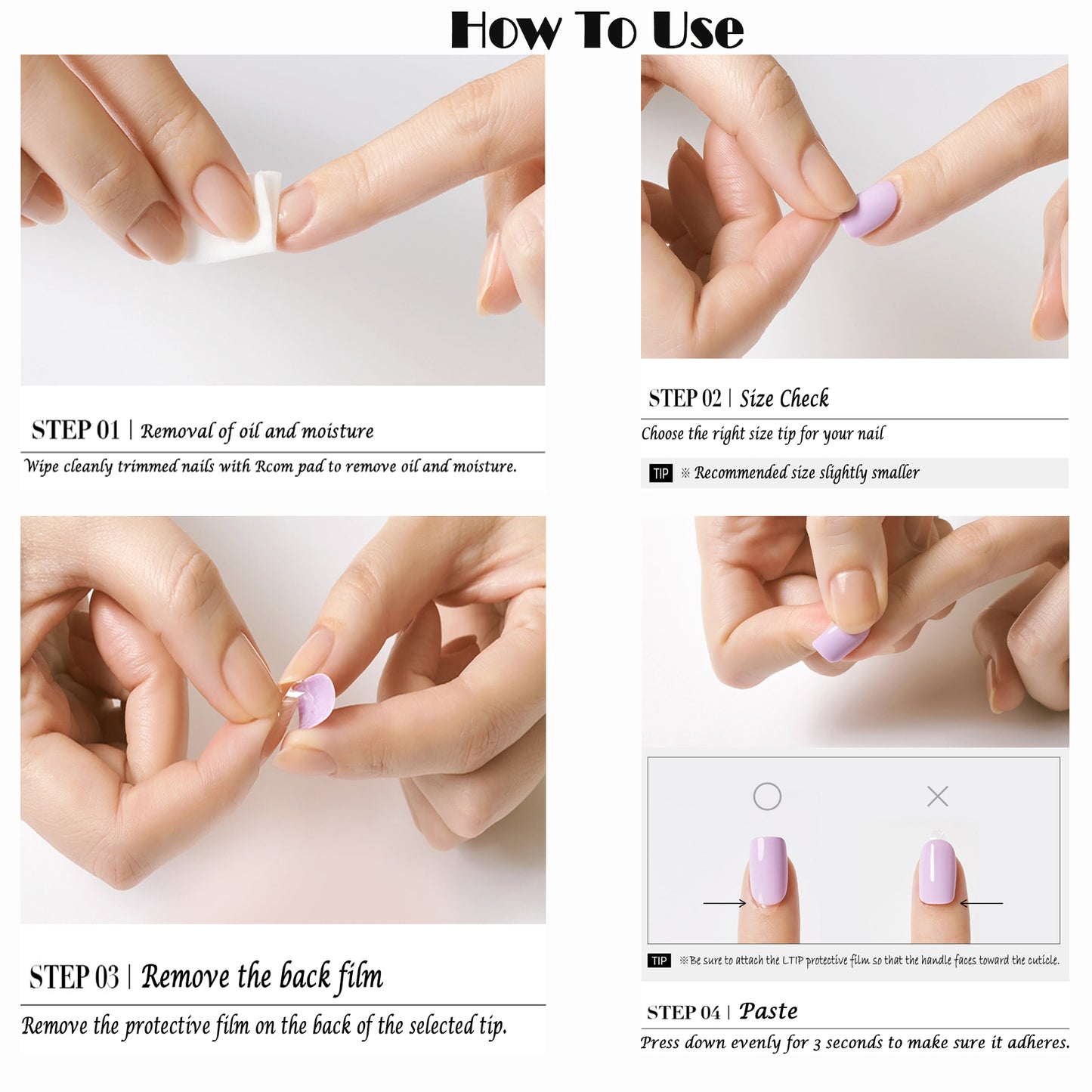 Muzmak (N Cashmere Rose (Short Square) Nail) 36pcs Nail Art Pattern