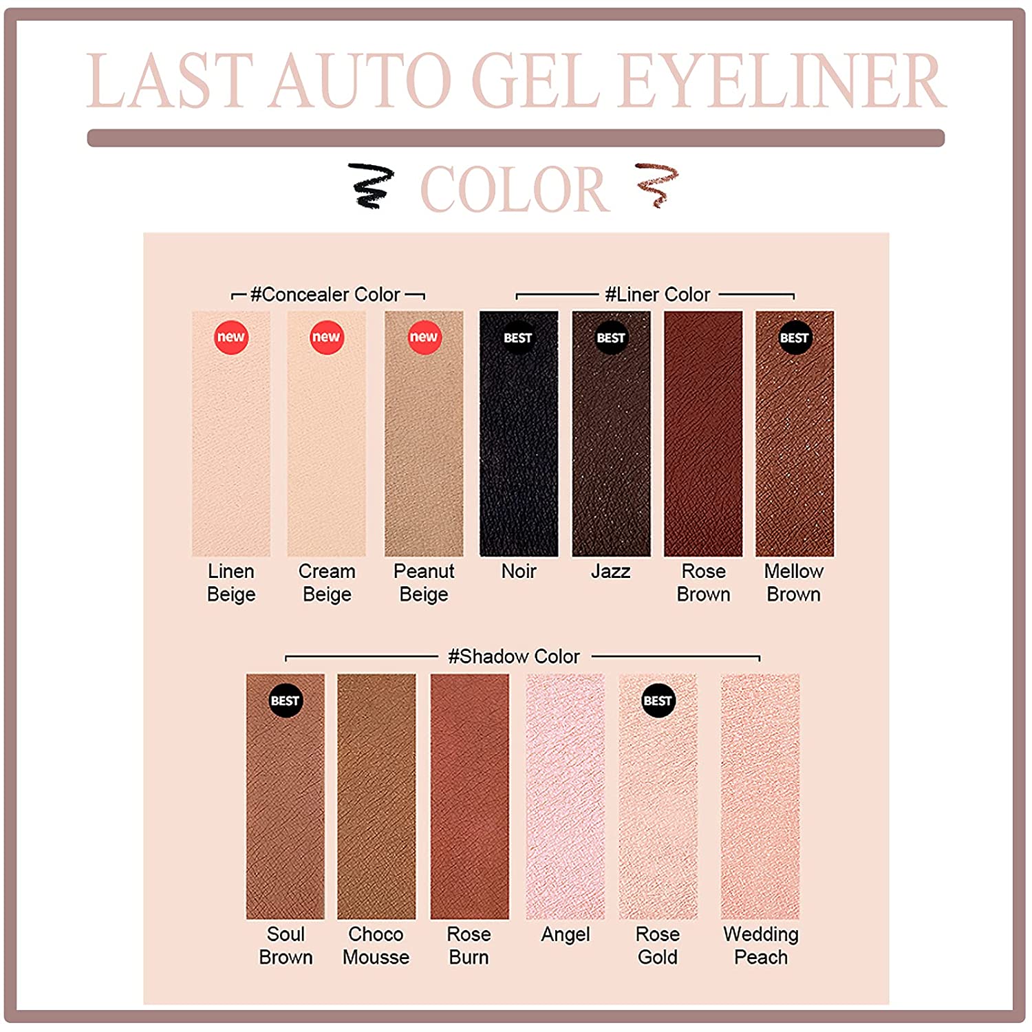 BBIA Last Auto Gel Eyeliner Waterproof 13 Color – ololla