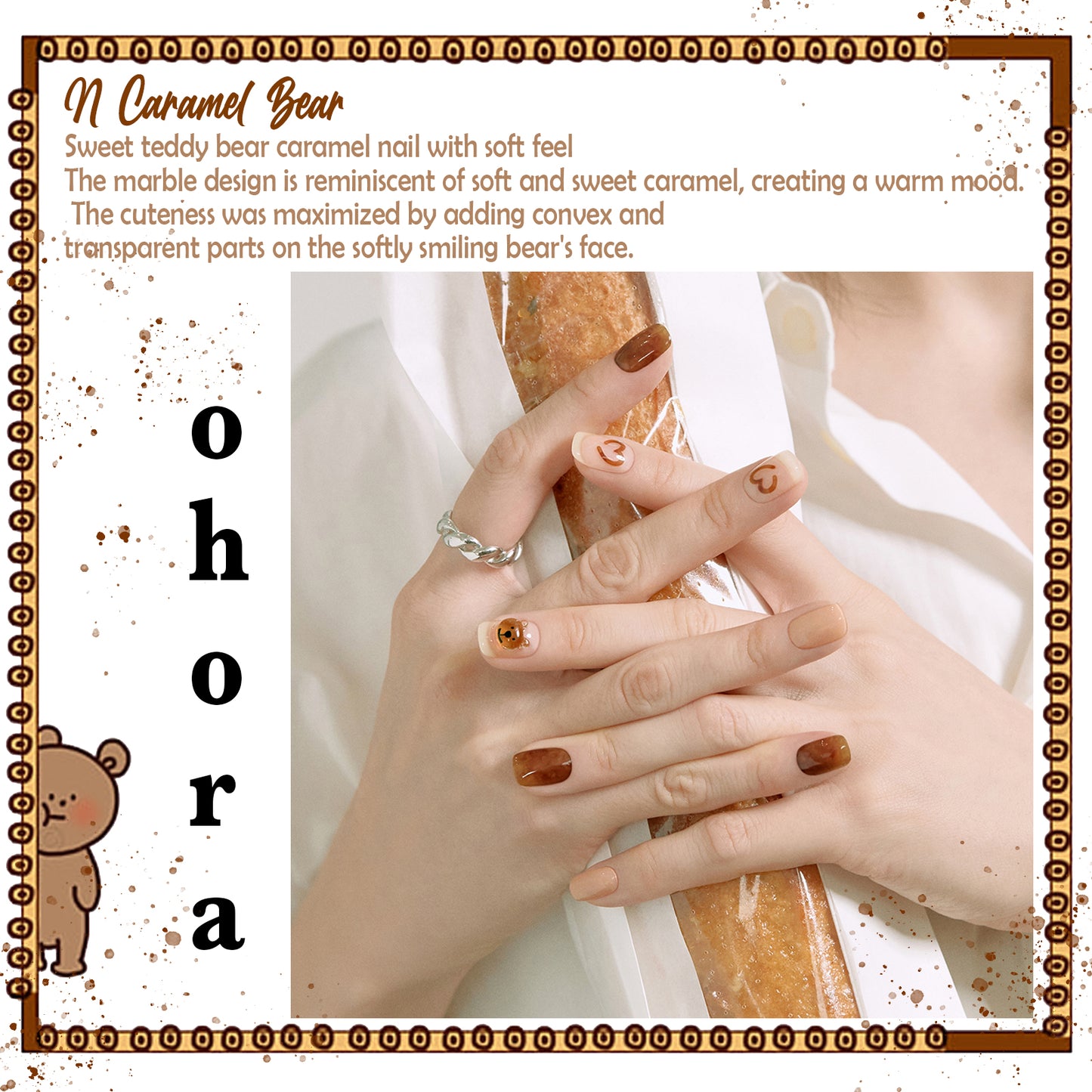 Ohora (N Teddy Bear Caramel Nails)