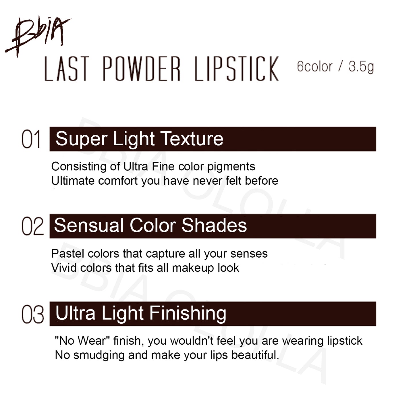 Bbia Powder lipstick Cosmetics, Vivid Matte lipstick for Women