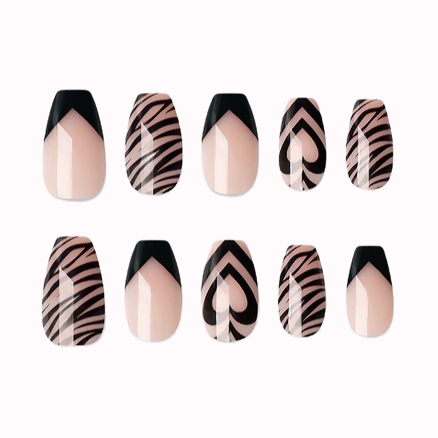 Muzmak (N Awesome Zebra Nail) 36pcs Nail Art Pattern Sticker Set Semicure Nail