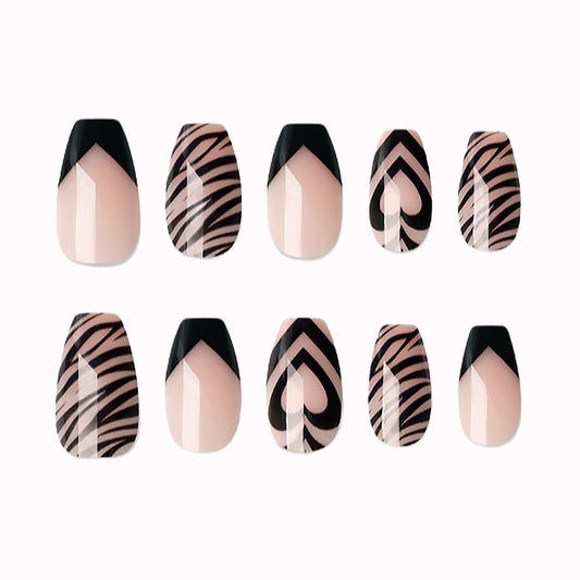 Muzmak (N Awesome Zebra Nail) 36pcs Nail Art Pattern Sticker Set Semicure Nail