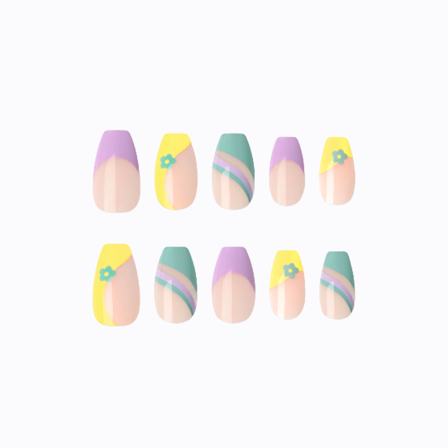 Muzmak (N 2022 Unique Flower Nail) 36pcs Nail Art Pattern Sticker Set Semicure Nail